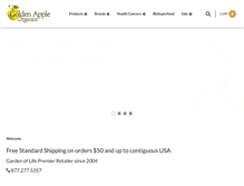 Tablet Screenshot of goldenappleorganics.com